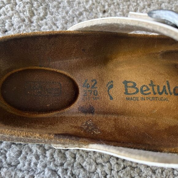 Betula Mayari Sandals Womens EUR 42 US 11 Narrow White Strappy Buckle Summer - Picture 7 of 8